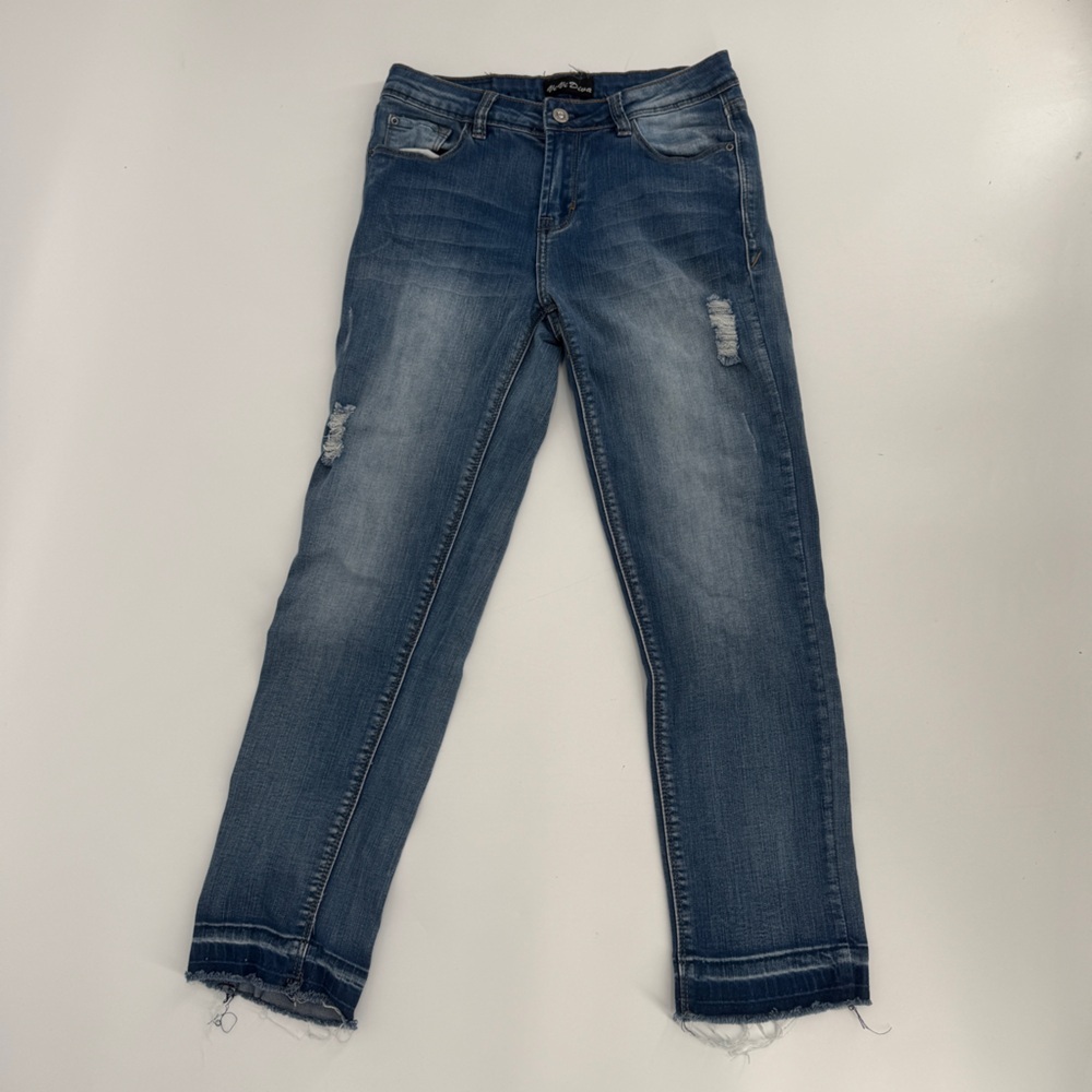 Vivi Diva Distressed Release Hem Ankle-Length Denim Jeans Size 25 Women’s